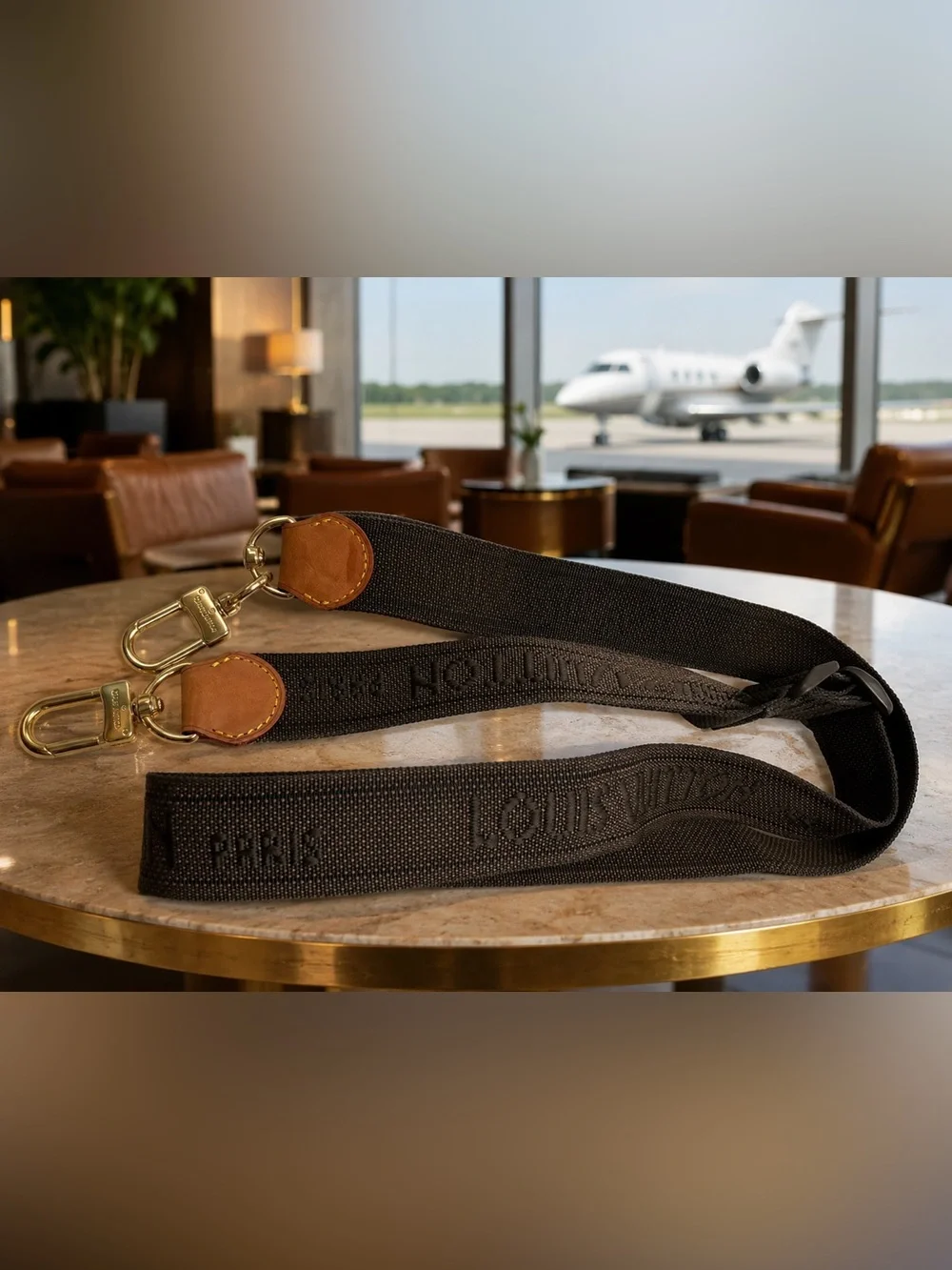Louis Vuitton Adjustable Shoulder Strap – Brown Nylon & Vachetta Leather | 43”